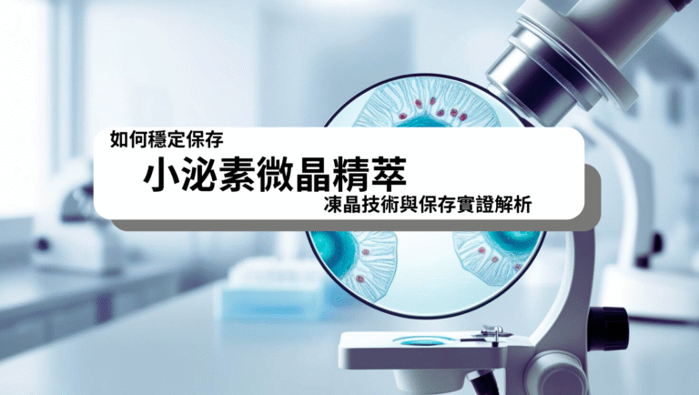 小泌素微晶精萃採用凍晶粉末技術保存靈芝外泌體活性，常溫穩定、無需冷藏的護膚品