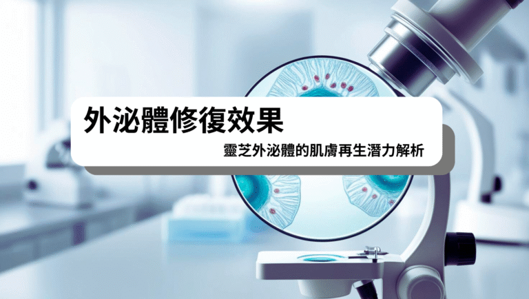 靈芝外泌體修復效果實驗數據圖，展示細胞癒合進展與修復作用，佐證外泌體於肌膚再生保養中的高活性與高安全性應用