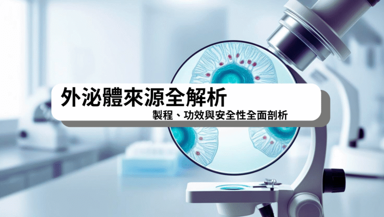 外泌體來源解析封面圖：幹細胞與植物來源的高效外泌體比較示意圖