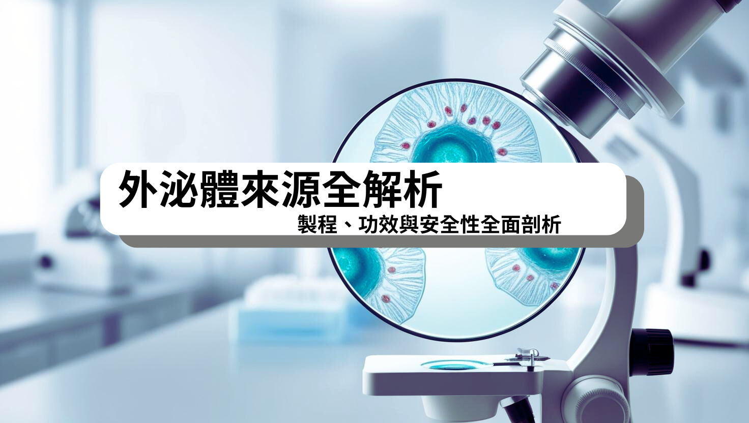 外泌體來源解析封面圖：幹細胞與植物來源的高效外泌體比較示意圖